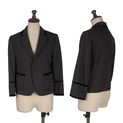 tricot COMME des GARCONS Velour Piping Wool Bijou Button Jacket