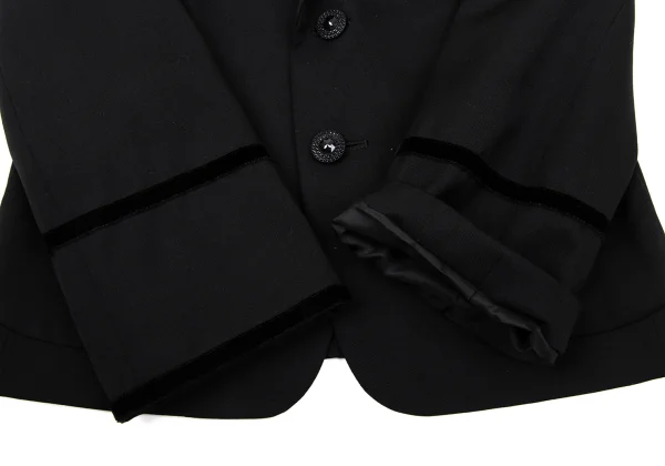 tricot COMME des GARCONS Velour Piping Wool Bijou Button Jacket K-170692_007