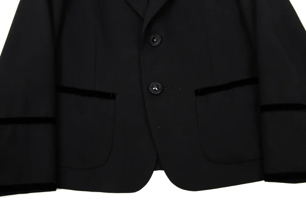 tricot COMME des GARCONS Velour Piping Wool Bijou Button Jacket K-170692_008
