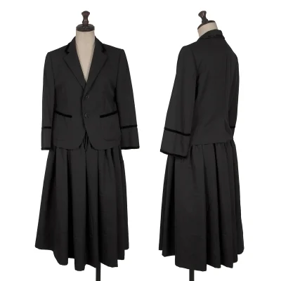 tricot COMME des GARCONS Wool Bijou Button Jacket & Skirt