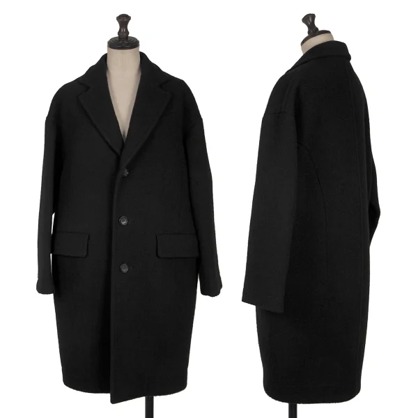 tricot COMME des GARCONS Mossa Wool Off-shoulder Coat Black S K-170695_001
