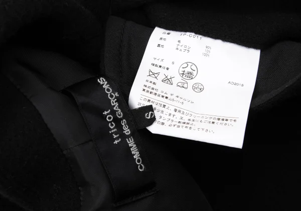 tricot COMME des GARCONS Mossa Wool Off-shoulder Coat K-170695_015