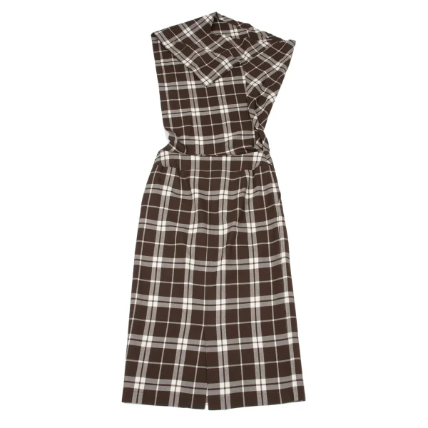 tricot COMME des GARCONS Wool Checker Halter Neck Dress K-170698_012