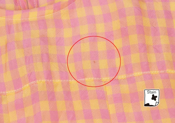 tricot COMME des GARCONS Rayon Switching Check Sleeveless Flare Blouse K-170701_005