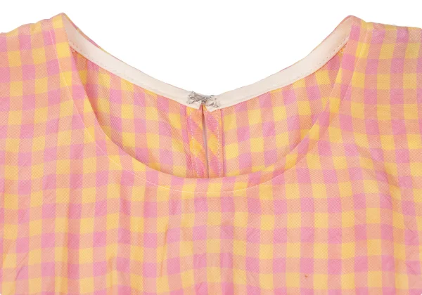 tricot COMME des GARCONS Rayon Switching Check Sleeveless Flare Blouse K-170701_006