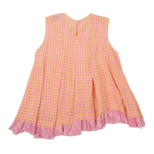 tricot COMME des GARCONS Rayon Switching Check Sleeveless Flare Blouse K-170701_011