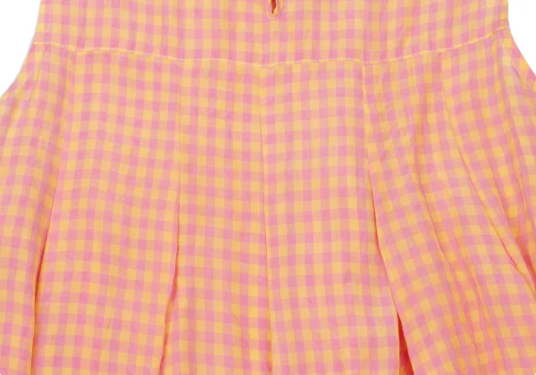 tricot COMME des GARCONS Rayon Switching Check Sleeveless Flare Blouse K-170701_012