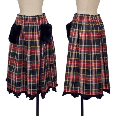 tricot COMME des GARCONS Fur Pocket Check Skirt