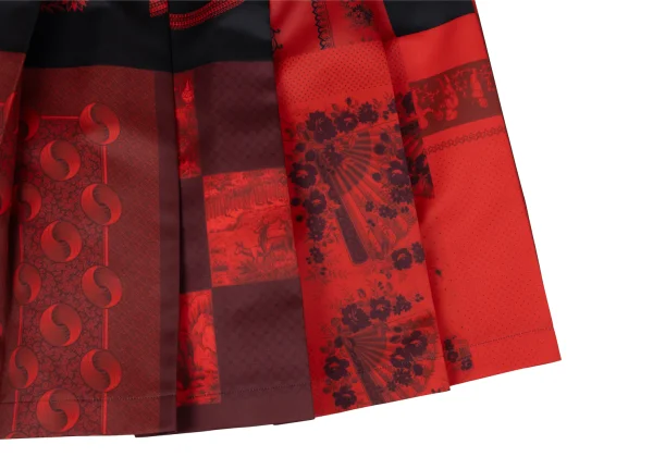 tricot COMME des GARCONS Multi Printed Pleats Skirt K-170709_011