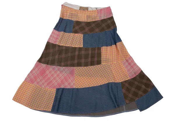 tricot COMME des GARCONS Patchwork Flare Skirt K-170710_002