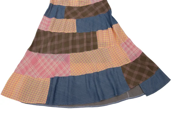 tricot COMME des GARCONS Patchwork Flare Skirt K-170710_005