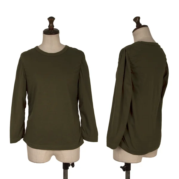 COMME des GARCONS COMME des GARCONS Shirring T Shirt Khaki XS K-170714_001