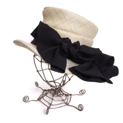 tricot COMME des GARCONS Double Ribbon Straw Hat