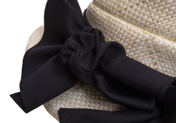 tricot COMME des GARCONS Double Ribbon Straw Hat K-170717_003
