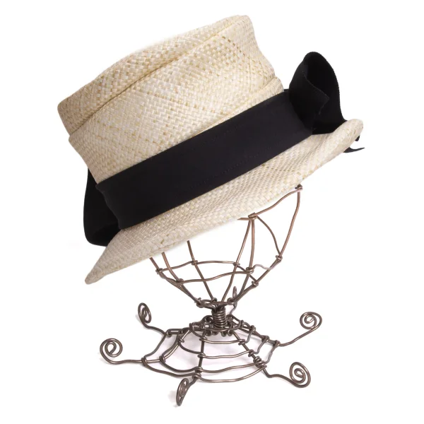 tricot COMME des GARCONS Double Ribbon Straw Hat K-170717_005
