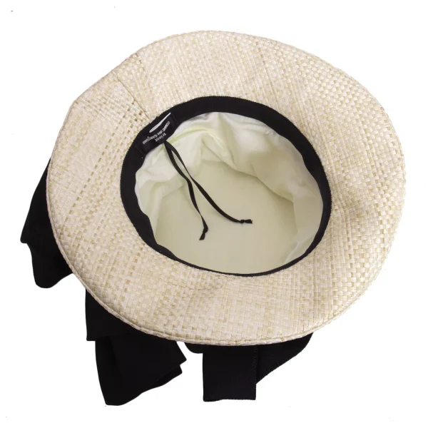 tricot COMME des GARCONS Double Ribbon Straw Hat K-170717_008