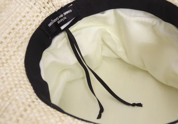 tricot COMME des GARCONS Double Ribbon Straw Hat K-170717_009