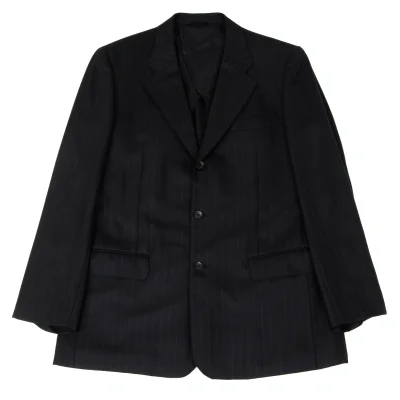 Papas Wool Silk Pinstripe Jacket