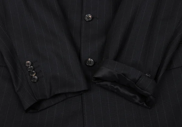 Papas Wool Silk Pinstripe Jacket K-170718_007