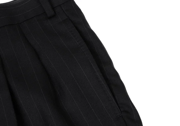 Papas Wool Silk Pinstripe Tuck Pants K-170719_004