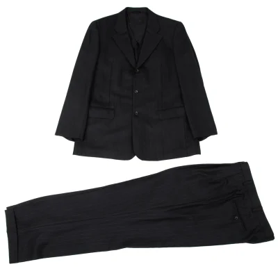 Papas Wool Silk Pinstripe Jacket & Pants
