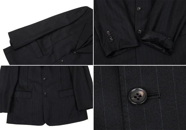 Papas Wool Silk Pinstripe Jacket & Pants K-170720_004