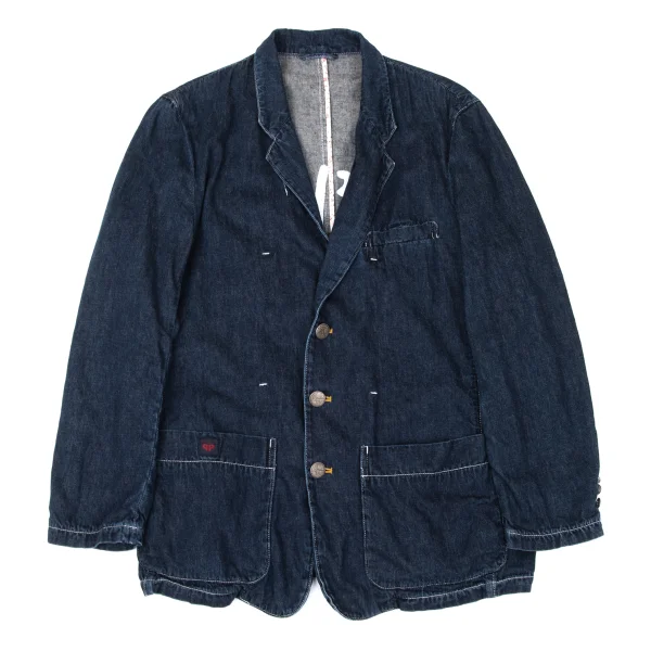 Papas Inside Logo Printed Denim Jacket  Indigo 48M K-170726_001