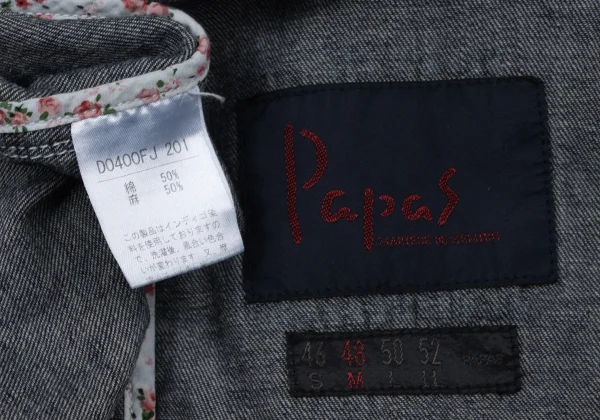 Papas Inside Logo Printed Denim Jacket K-170726_017