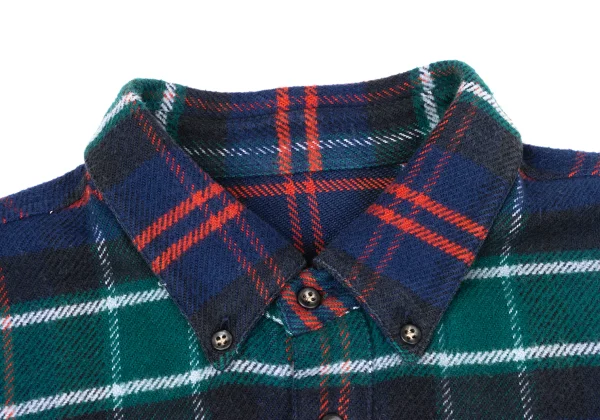 Papas Cotton Checker Button-down Flannel Shirt K-170729_003