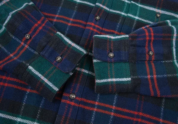 Papas Cotton Checker Button-down Flannel Shirt K-170729_009