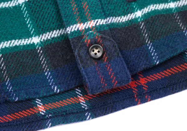 Papas Cotton Checker Button-down Flannel Shirt K-170729_013