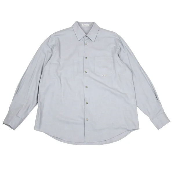 Papas Wool Cotton Long Sleeve Shirt Grey 52LL K-170730_001