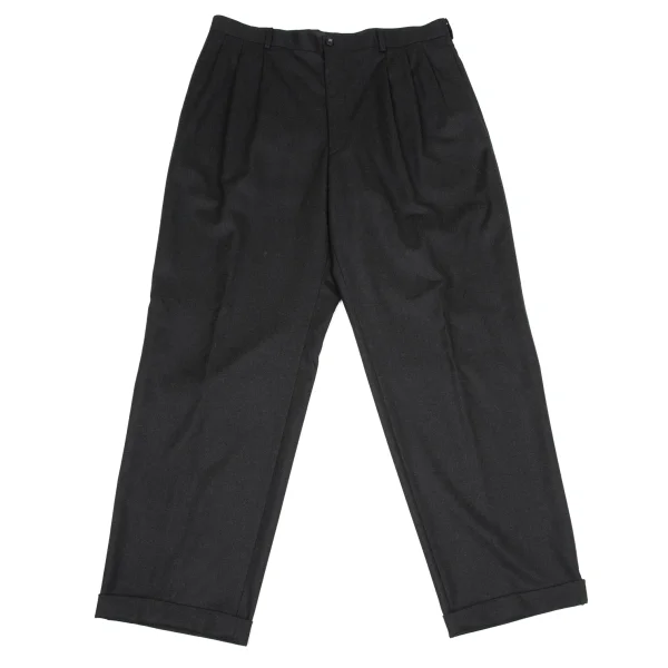 Papas Wool Tuck Pants Grey 54XL K-170735_001