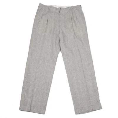 Papas Linen Cotton Glen Check Pants