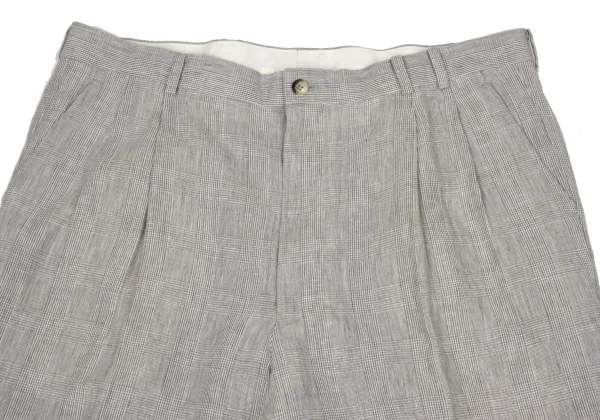 Papas Linen Cotton Glen Check Pants K-170738_002