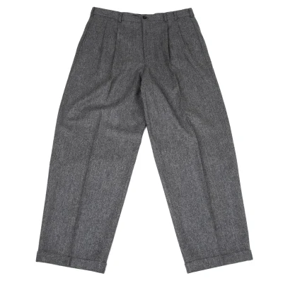Papas Wool Herringbone Two Tuck Pants