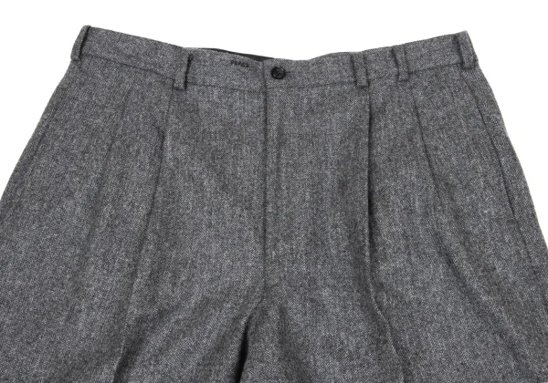 Papas Wool Herringbone Two Tuck Pants K-170740_002