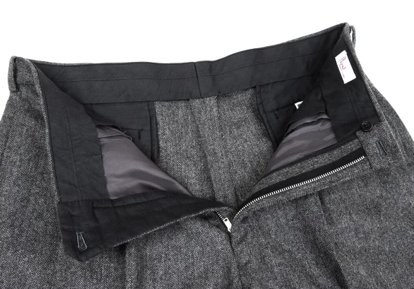 Papas Wool Herringbone Two Tuck Pants K-170740_007