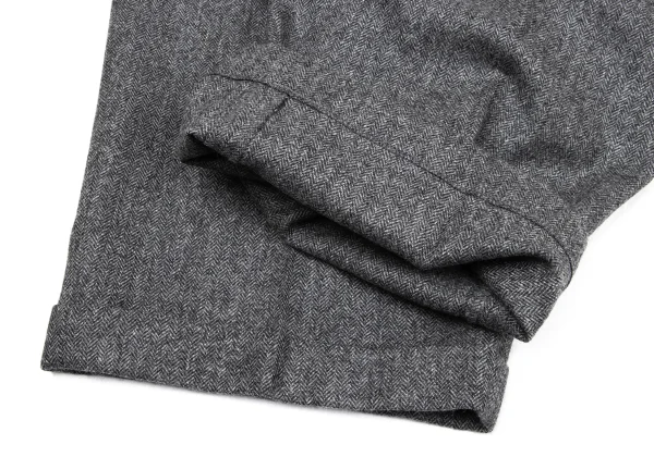 Papas Wool Herringbone Two Tuck Pants K-170740_009