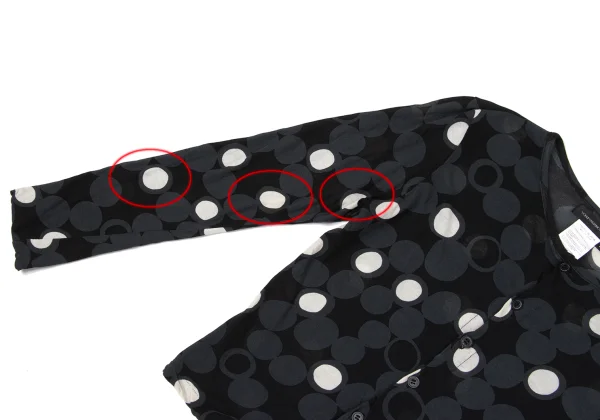 Yohji Yamamoto NOIR Cotton Multi-Dot Cardigan K-170742_008