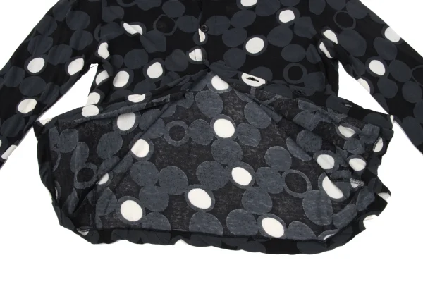 Yohji Yamamoto NOIR Cotton Multi-Dot Cardigan K-170742_014