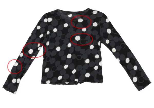 Yohji Yamamoto NOIR Cotton Multi-Dot Cardigan K-170742_015