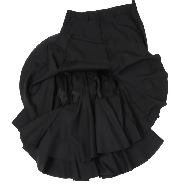 JUNYA WATANABE COMME des GARCONS Poly Wool Reconstruct Frill Skirt K-170743_008
