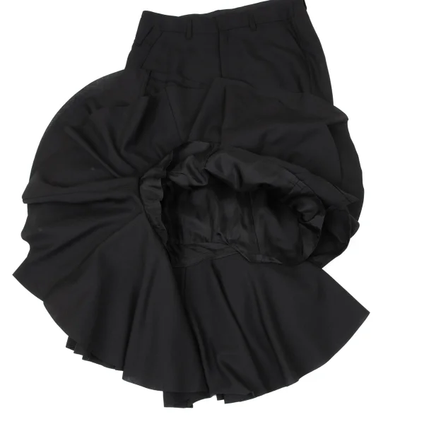 JUNYA WATANABE COMME des GARCONS Poly Wool Reconstruct Frill Skirt K-170743_009
