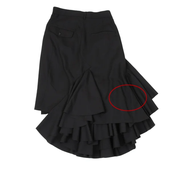 JUNYA WATANABE COMME des GARCONS Poly Wool Reconstruct Frill Skirt K-170743_010