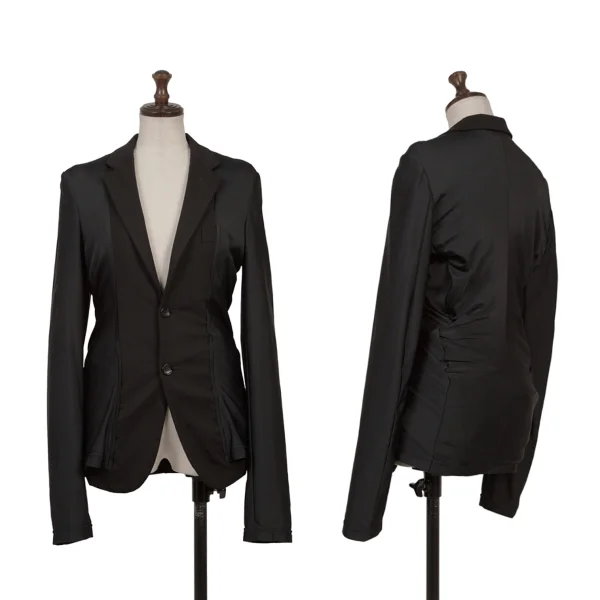 COMME des GARCONS Wool Gabardine Panel Stretch Jacket Black M K-170744_001