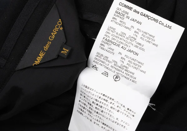 COMME des GARCONS Wool Gabardine Panel Stretch Jacket K-170744_019
