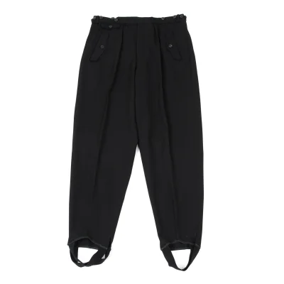Yohji Yamamoto POUR HOMME Wool Hem Rib Suspender Button Pants