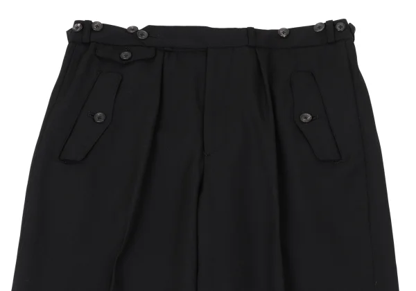 Yohji Yamamoto POUR HOMME Wool Hem Rib Suspender Button Pants K-170746_002