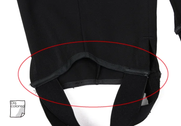 Yohji Yamamoto POUR HOMME Wool Hem Rib Suspender Button Pants K-170746_011